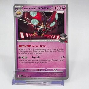 Pokemon Team Rocket's Orbeetle 089/182 Stage 2 Psychic Type 2025 Card
